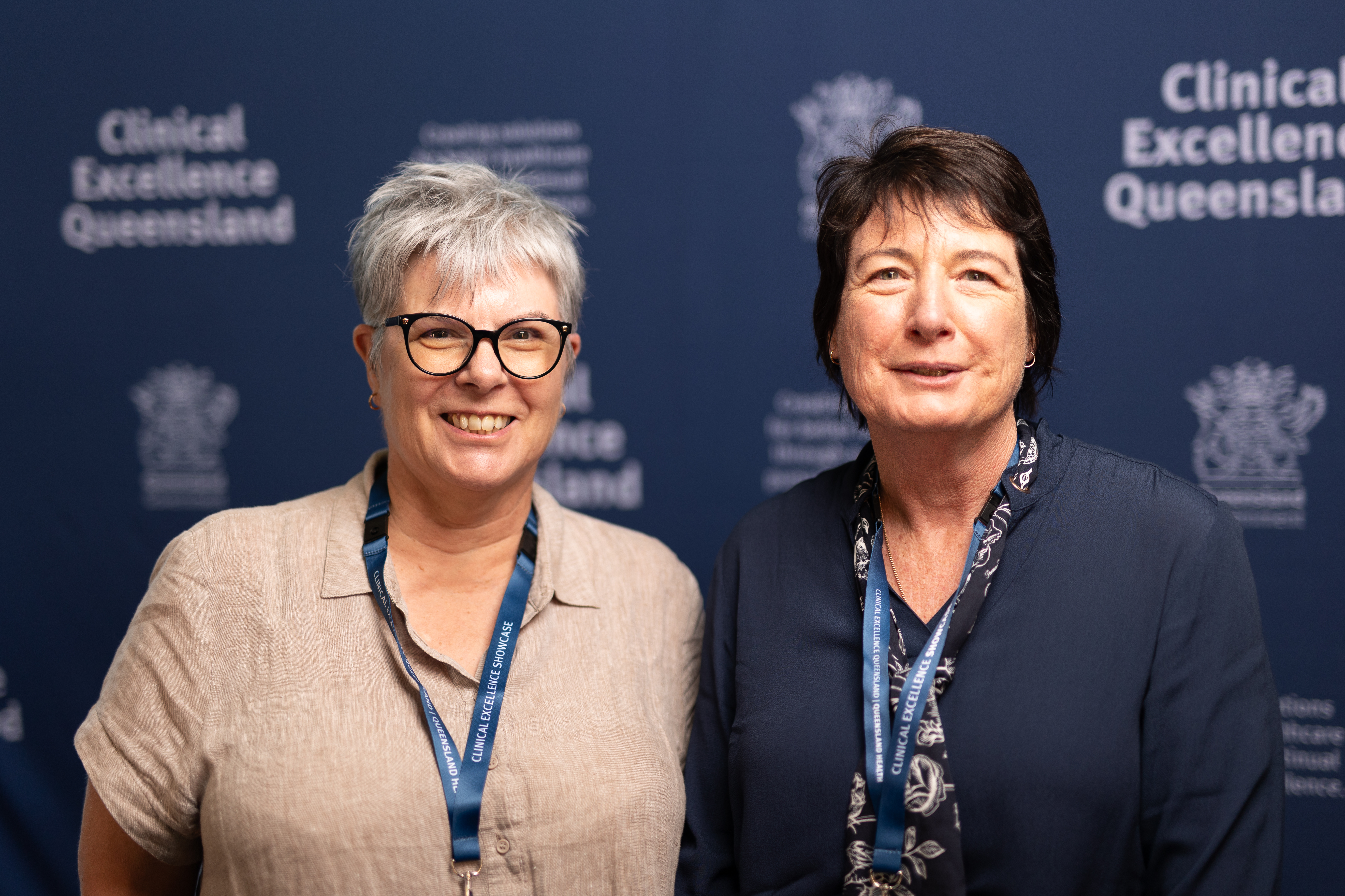 Two nurses at Clinical Showcase event