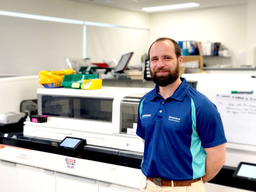 Photo of Greg Kelly, Pathology Queensland Supervision Manager, who is quoted in the article.