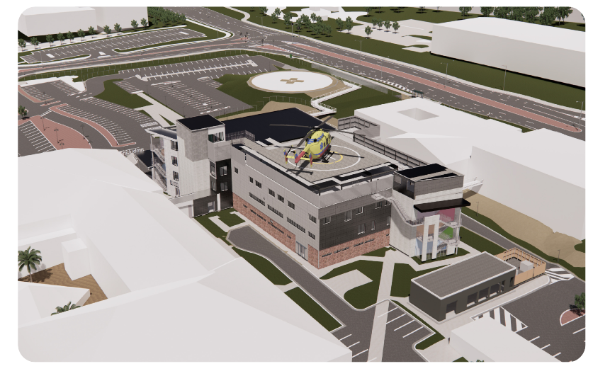 Image of proposed helipad at Hervey Bay Hospital