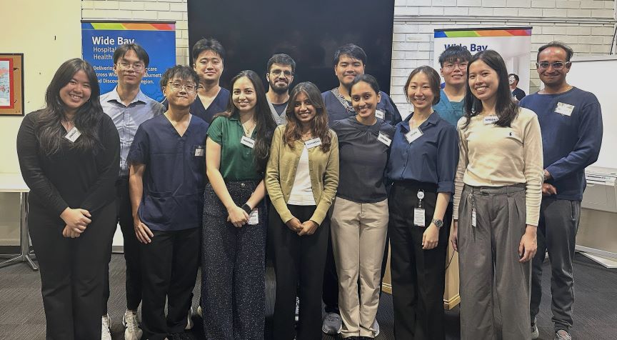 Group of medical interns standing 